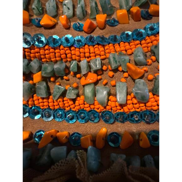 Boho tulle skirt-colored stones & beads by Christopher Fischer size small - Picture 16 of 16